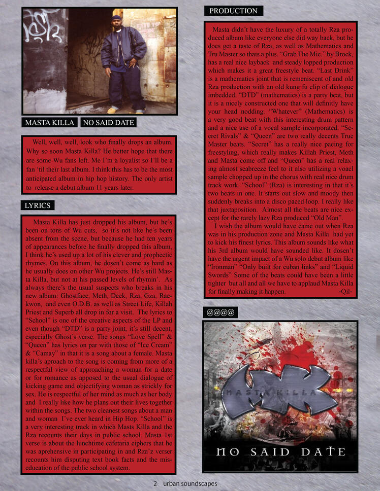 Album Review Layout